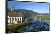 Metternich Castle About Saint Josef Church, Local Overview Beilstein, Rhineland-Palatinate-Chris Seba-Framed Stretched Canvas