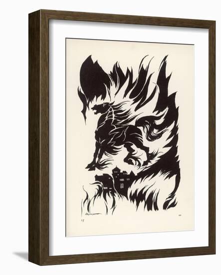 Metzengerstein, the Fiery Horse-Arthur Rackham-Framed Art Print