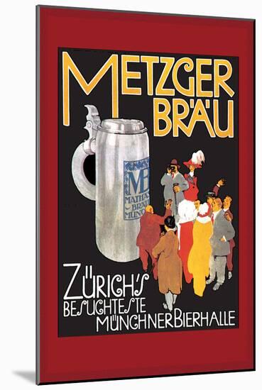 Metzger Blau-null-Mounted Art Print