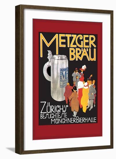 Metzger Blau-null-Framed Art Print