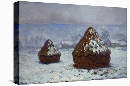 Meules, effet de neige, 1891-Claude Monet-Stretched Canvas