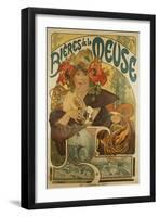 Meuse Beer-Alphonse Mucha-Framed Giclee Print