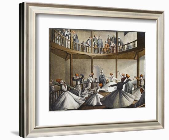 Mevlevi Dervishes - the Sema (Constantinople)-null-Framed Art Print