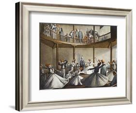 Mevlevi Dervishes - the Sema (Constantinople)-null-Framed Art Print