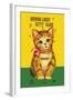 Mewing Lucky Kitty Bank-null-Framed Art Print