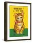 Mewing Lucky Kitty Bank-null-Framed Art Print