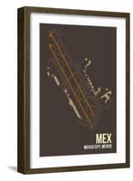 MEX Airport Layout-08 Left-Framed Giclee Print