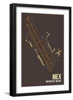 MEX Airport Layout-08 Left-Framed Giclee Print