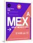 MEX Mexico City Luggage Tag 1-NaxArt-Framed Art Print