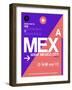 MEX Mexico City Luggage Tag 1-NaxArt-Framed Art Print