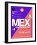 MEX Mexico City Luggage Tag 1-NaxArt-Framed Art Print