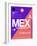 MEX Mexico City Luggage Tag 1-NaxArt-Framed Art Print