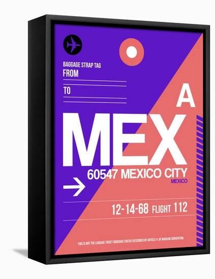 MEX Mexico City Luggage Tag 1-NaxArt-Framed Stretched Canvas