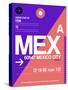 MEX Mexico City Luggage Tag 1-NaxArt-Stretched Canvas