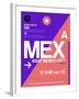 MEX Mexico City Luggage Tag 1-NaxArt-Framed Art Print