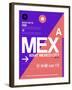 MEX Mexico City Luggage Tag 1-NaxArt-Framed Art Print