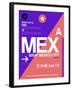 MEX Mexico City Luggage Tag 1-NaxArt-Framed Art Print