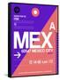 MEX Mexico City Luggage Tag 1-NaxArt-Framed Stretched Canvas