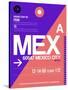 MEX Mexico City Luggage Tag 1-NaxArt-Stretched Canvas