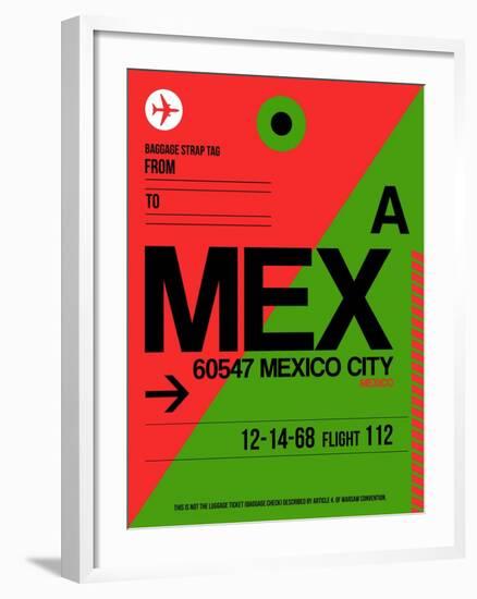 MEX Mexico City Luggage Tag 2-NaxArt-Framed Art Print