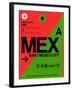 MEX Mexico City Luggage Tag 2-NaxArt-Framed Art Print