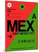 MEX Mexico City Luggage Tag 2-NaxArt-Mounted Art Print