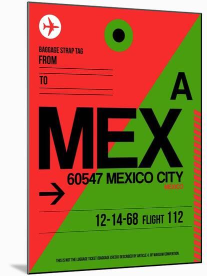 MEX Mexico City Luggage Tag 2-NaxArt-Mounted Art Print