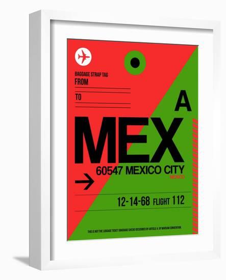 MEX Mexico City Luggage Tag 2-NaxArt-Framed Art Print