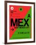 MEX Mexico City Luggage Tag 2-NaxArt-Framed Art Print