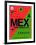 MEX Mexico City Luggage Tag 2-NaxArt-Framed Art Print