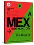 MEX Mexico City Luggage Tag 2-NaxArt-Stretched Canvas