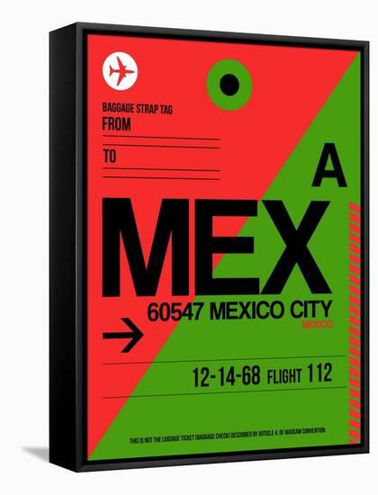 MEX Mexico City Luggage Tag 2-NaxArt-Framed Stretched Canvas