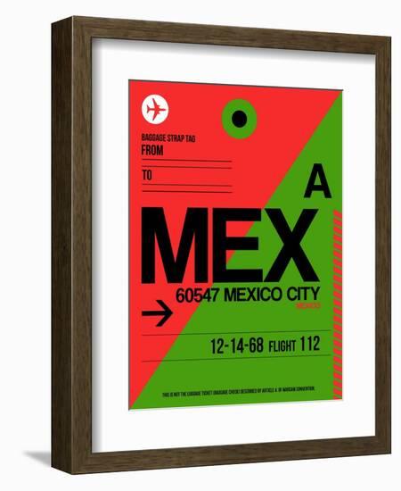 MEX Mexico City Luggage Tag 2-NaxArt-Framed Art Print