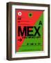 MEX Mexico City Luggage Tag 2-NaxArt-Framed Art Print