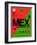 MEX Mexico City Luggage Tag 2-NaxArt-Framed Art Print