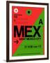 MEX Mexico City Luggage Tag 2-NaxArt-Framed Art Print