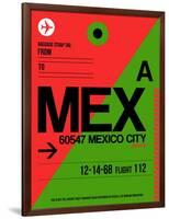 MEX Mexico City Luggage Tag 2-NaxArt-Framed Art Print