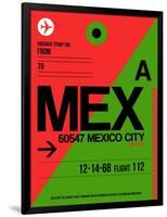 MEX Mexico City Luggage Tag 2-NaxArt-Framed Art Print