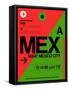 MEX Mexico City Luggage Tag 2-NaxArt-Framed Stretched Canvas