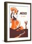 Mexcio by Rail, Senorita with Guitar-null-Framed Art Print