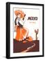 Mexcio by Rail, Senorita with Guitar-null-Framed Art Print