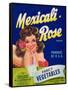 Mexicali Rose Vegetable Label - El Centro, CA-Lantern Press-Framed Stretched Canvas