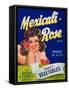 Mexicali Rose Vegetable Label - El Centro, CA-Lantern Press-Framed Stretched Canvas