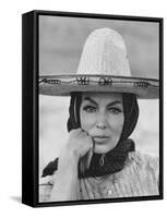 Mexican Actress Maria Felix on Set New Picture "Juana Gallo"-Allan Grant-Framed Stretched Canvas