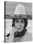 Mexican Actress Maria Felix on Set New Picture "Juana Gallo"-Allan Grant-Stretched Canvas
