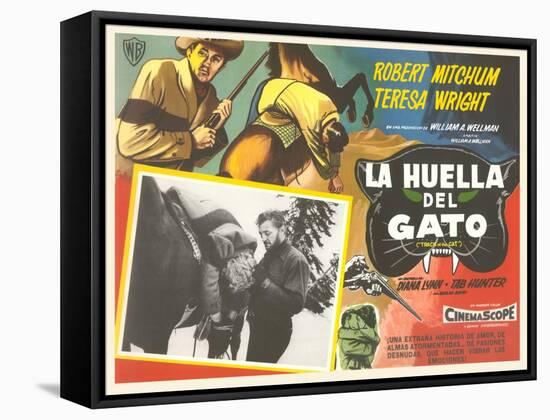 Mexican Advertisement for Cowboy Movie-null-Framed Stretched Canvas