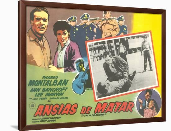 Mexican Advertisement for Film Noir Movie-null-Framed Art Print