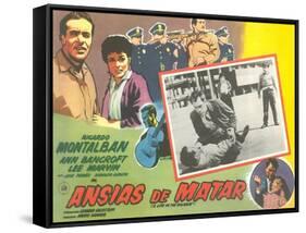 Mexican Advertisement for Film Noir Movie-null-Framed Stretched Canvas