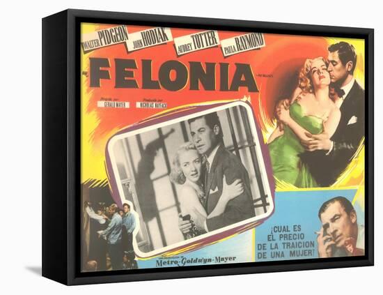 Mexican Advertisement for Film Noir Movie-null-Framed Stretched Canvas