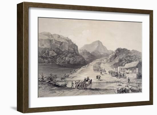 Mexican Army Crossing Rio Frio-John Phillips-Framed Giclee Print